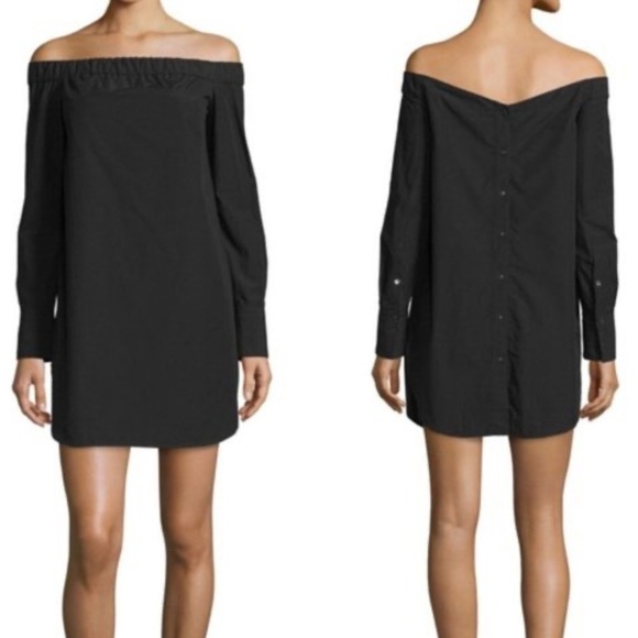 rag & bone Dresses & Skirts - Rag & Bone Kacy Off Shoulder Poplin Button Dress size M